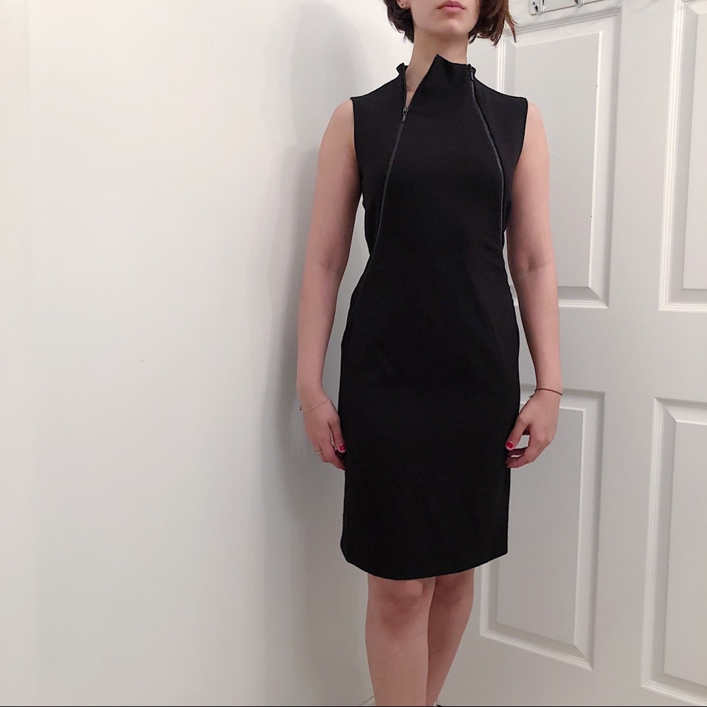 Calvin Klein black midi dress